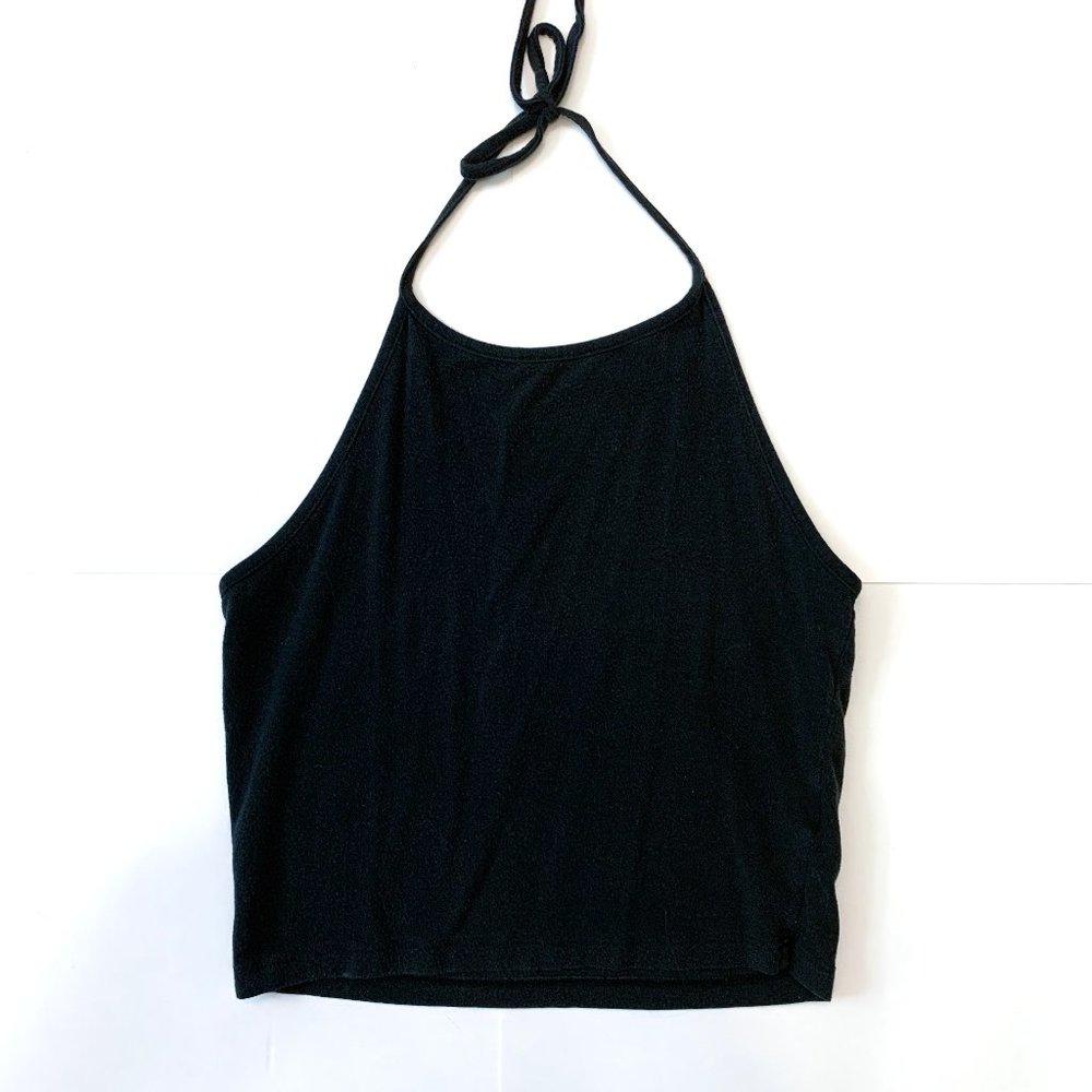 Brandy Melville Cropped Halter Top Tie Neck OS